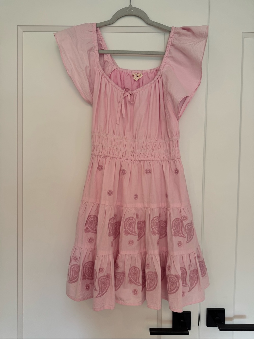 Roller Rabbit Pink Paisley Tiered Cotton Dress